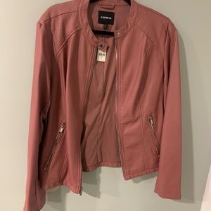 Pink faux leather Express Jacket